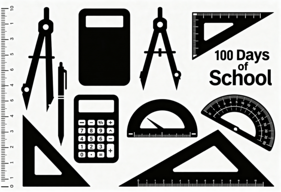 100 Days Math Graphics for Crafts