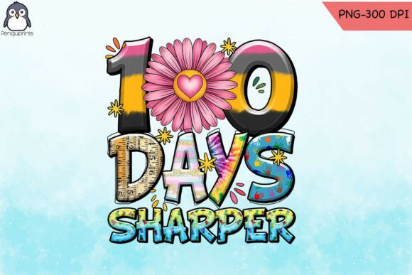 100 Days Sharper School Kids PNG for Crafts & Graphics
