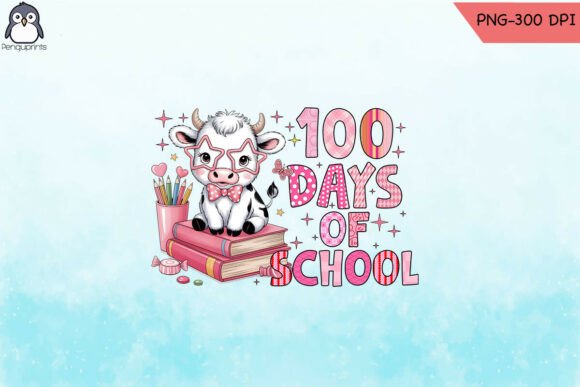Cute Cow Graphics for 100 Days Crafts