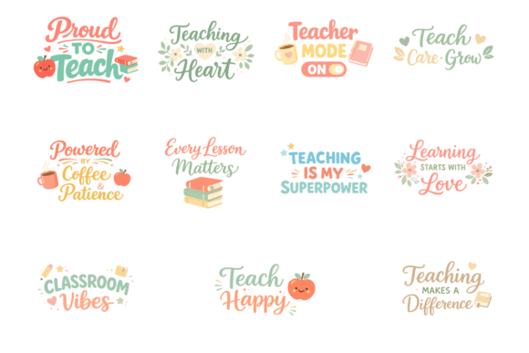 Cute Teacher Quotes: Graphics for Crafts