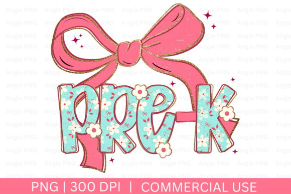 Floral Spring Pre-K Teacher PNG for Crafts & Graphics