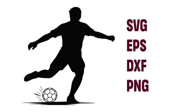 Football Player Kicking SVG: Graphics for Crafts