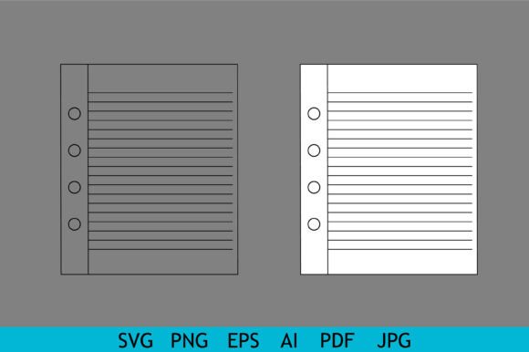Lined Notebook Paper SVG for Crafts & Graphics