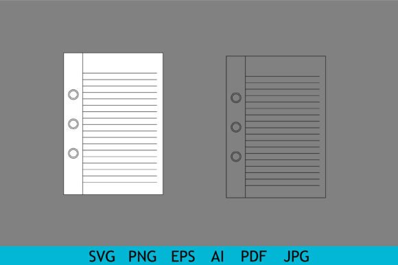 Notebook Paper SVG for Crafts & Graphics