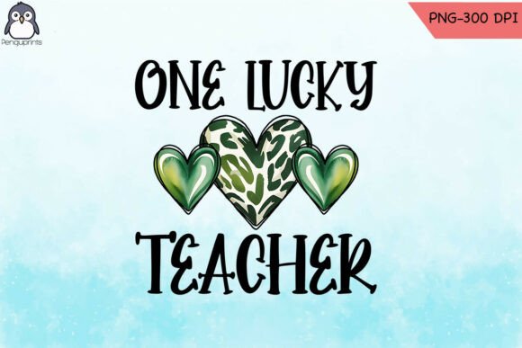 One Lucky Teacher PNG: Graphics for Crafts
