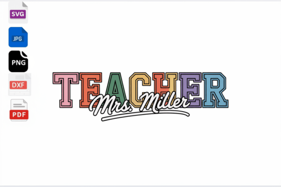 Retro Varsity Graphics for Teacher Crafts