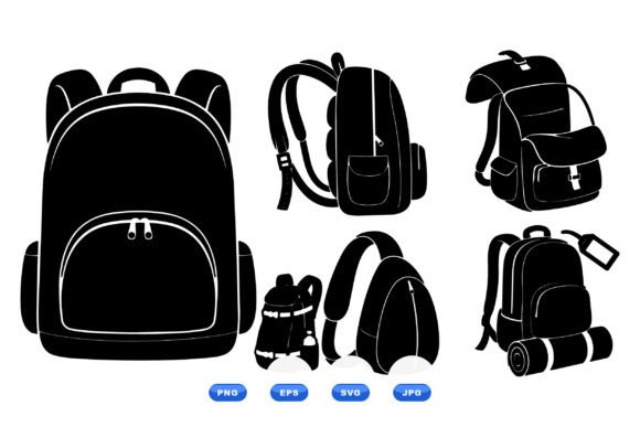 School Backpack Clipart Pack: Graphics for Crafts